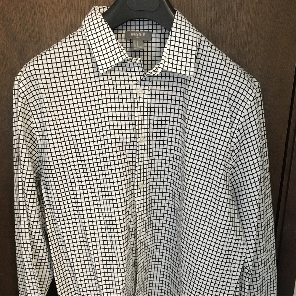 %% NEW Forever 21 Men Shirt Button Up Shirt Top M
